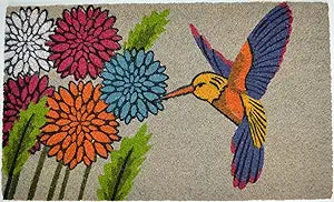  Imports Decor Blue Hummingbird Doormat - N/A - Bonton