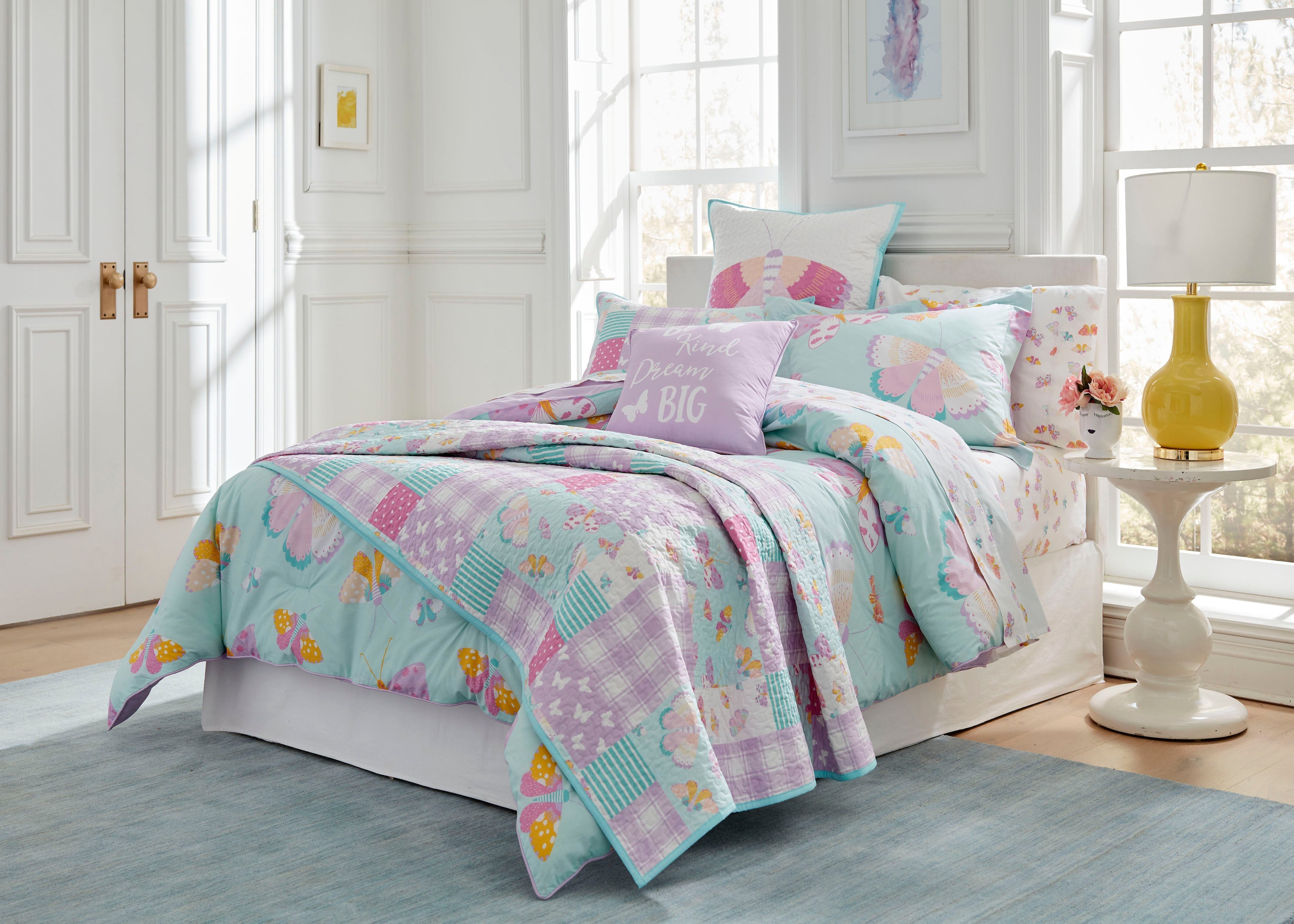  Lullaby Bedding Butterfly Fairy 200 Thread Count Comforter Set - Multi - Bonton