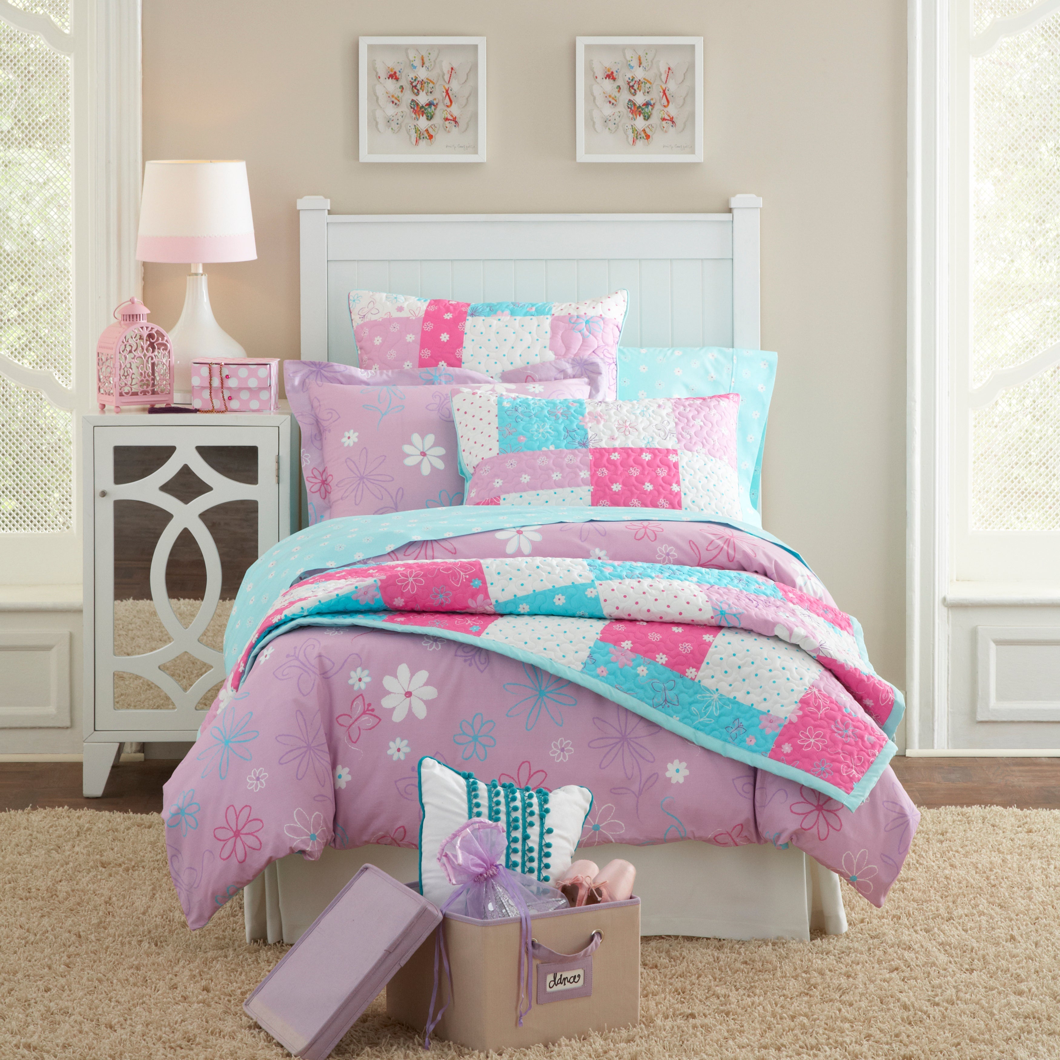  Lullaby Bedding Butterfly Comforter Sets & Euro Shams - Butterfly Garden - Bonton