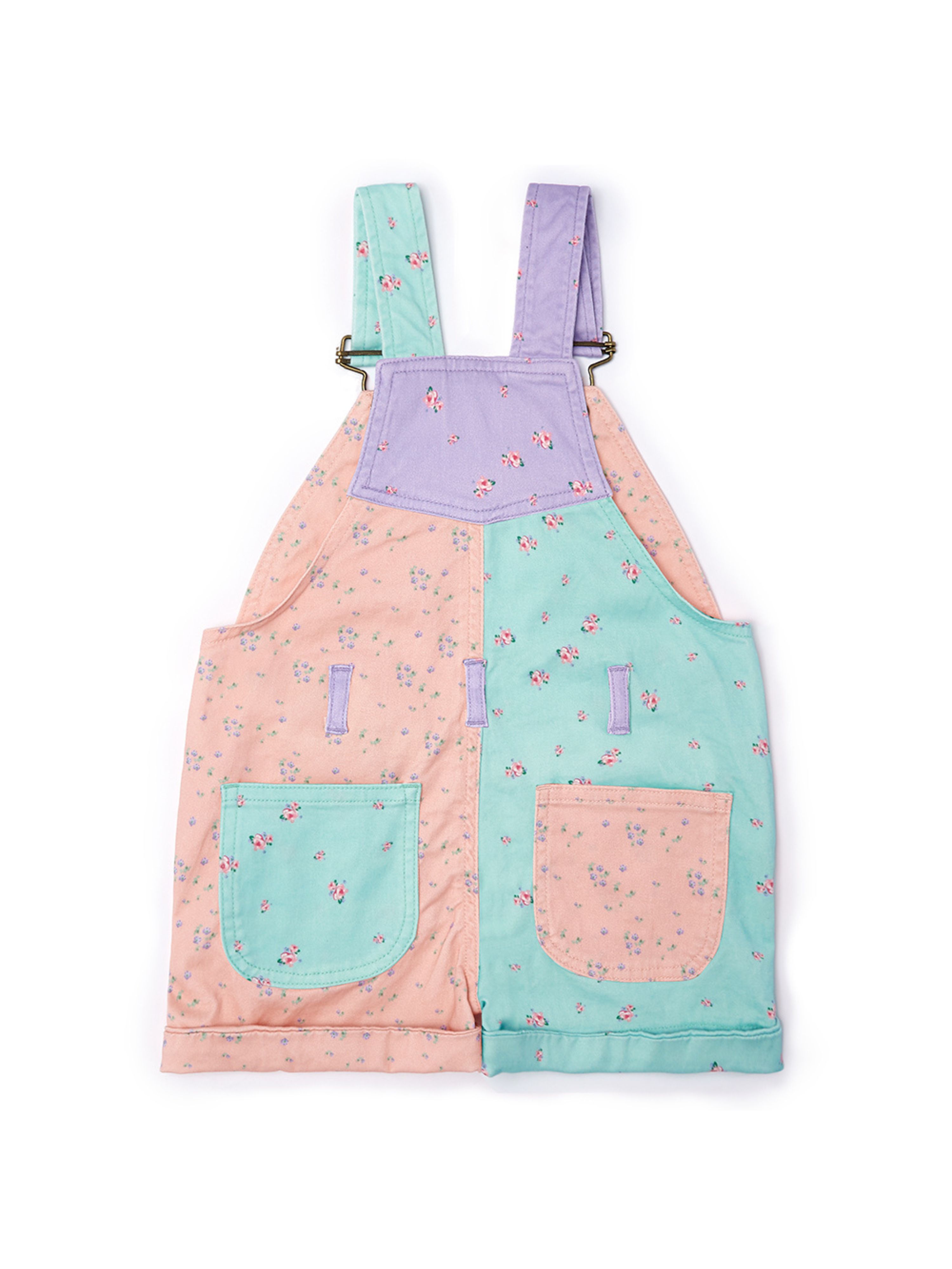  Dotty Dungarees Patchwork Floral Shorts - Multi - Bonton