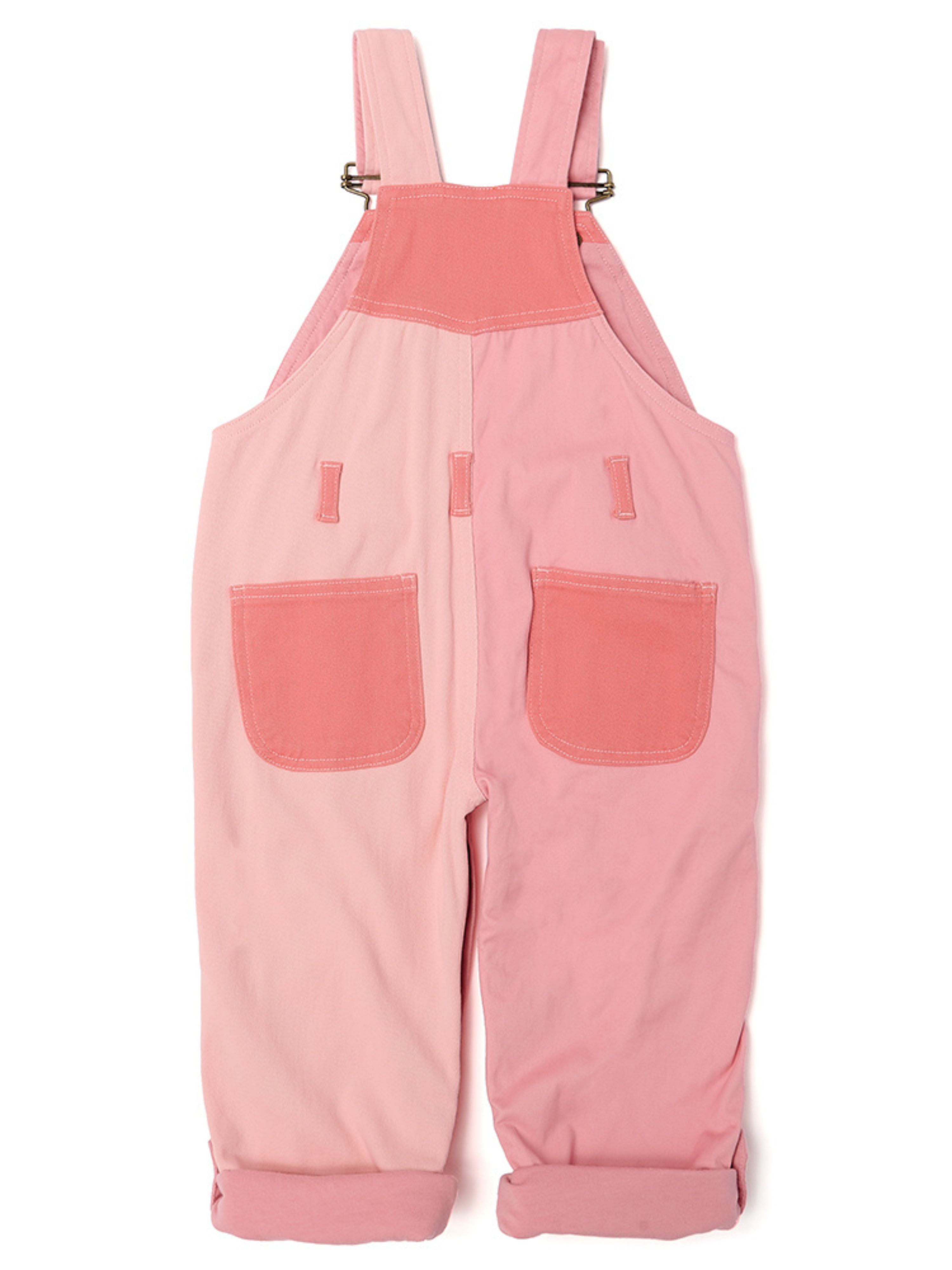  Dotty Dungarees Tonal Colourblock Overalls - Pink - Bonton