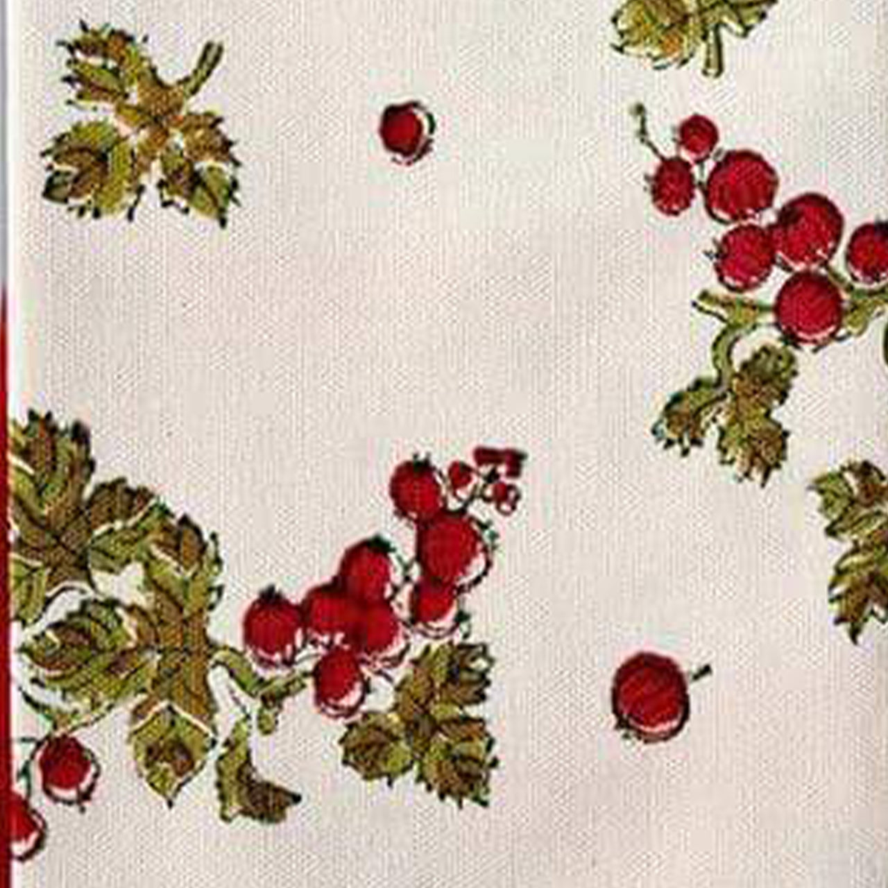  Couleur Nature Gooseberry Red/Green Tea Towels Set of 3 - Red/Green - Bonton