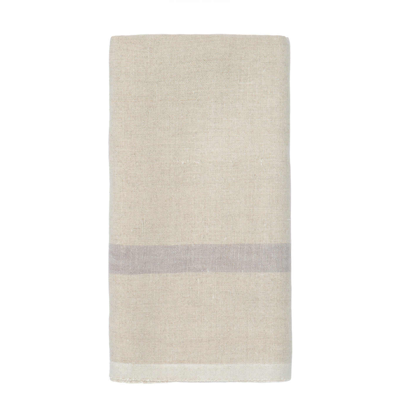  Couleur Nature Laundered Linen Towels Set of 2 - Natural/Grey - Bonton