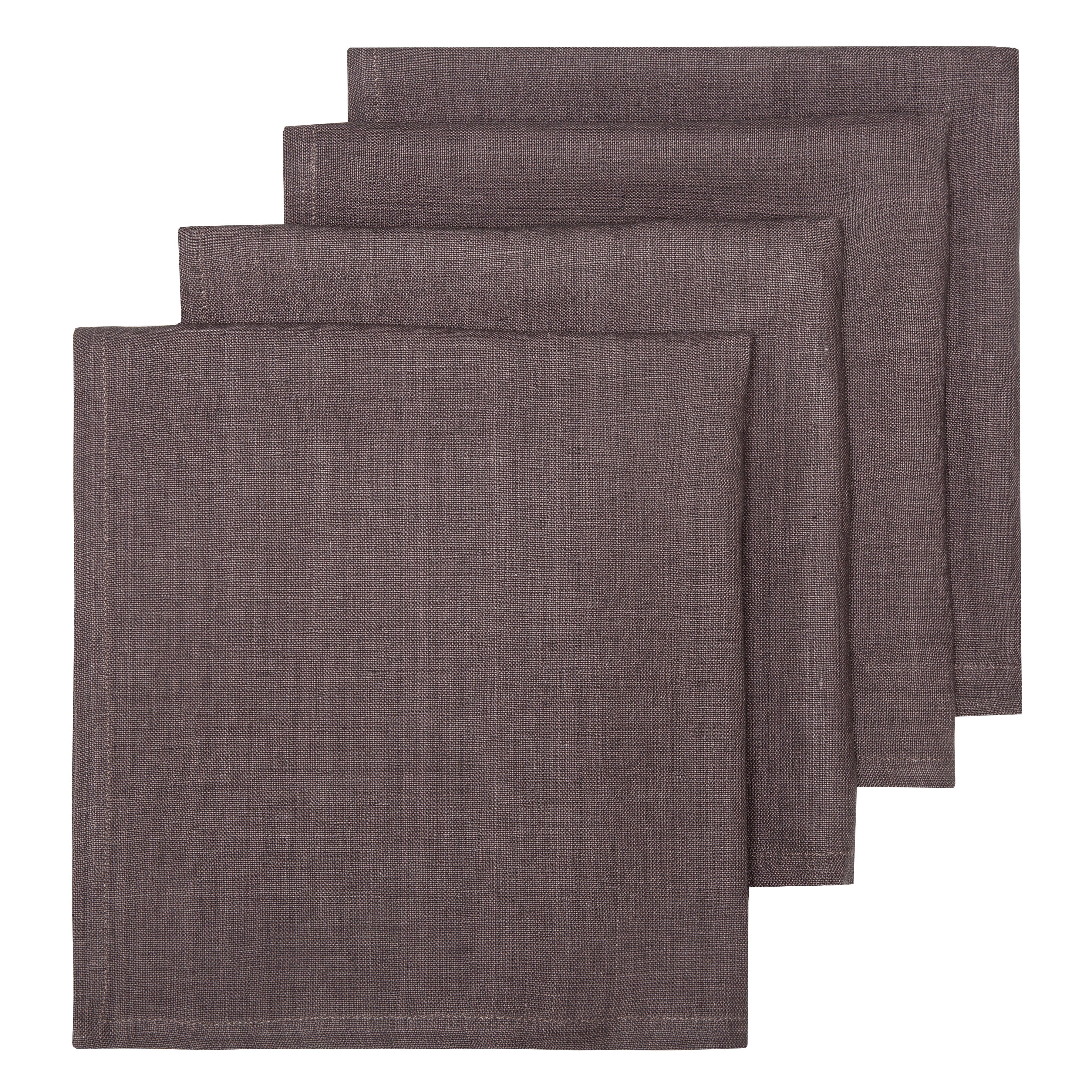  Couleur Nature Palma Handwoven Napkins Set of 4 - Steel Lavender - Bonton