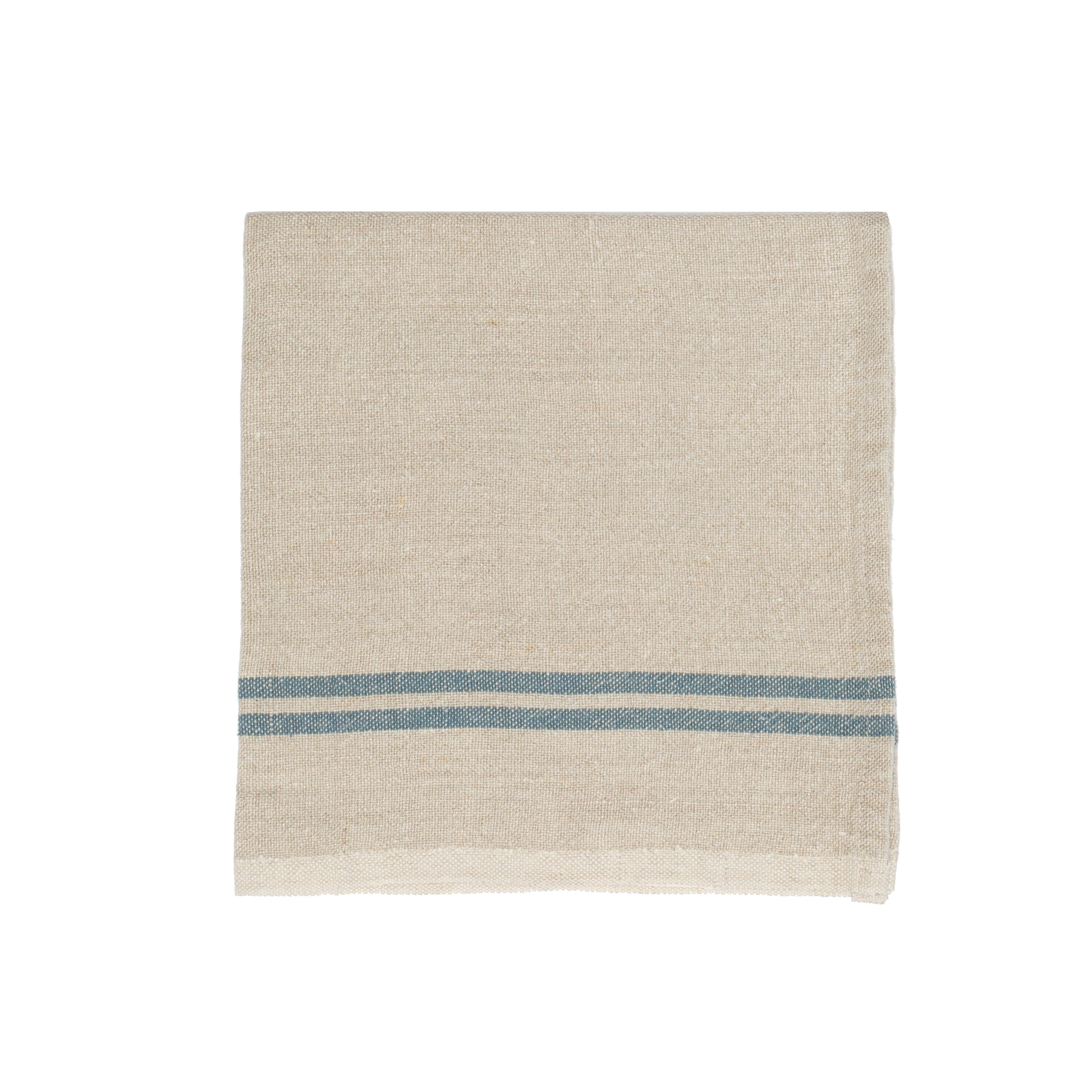  Couleur Nature Vintage Napkins Set of 4 - Natural/Blue - Bonton