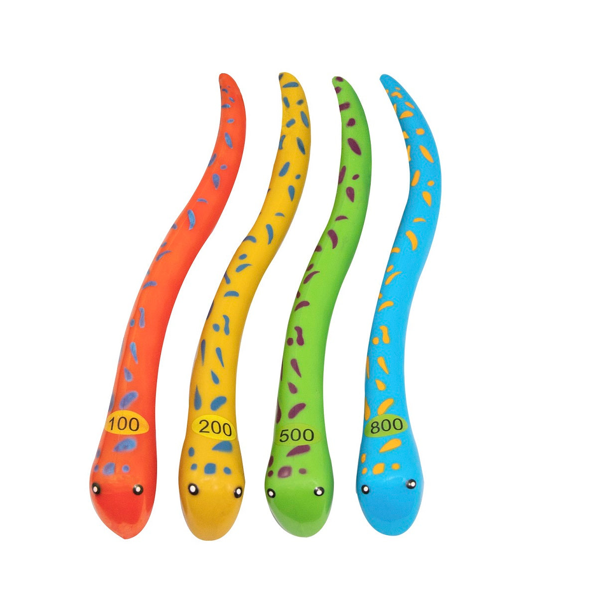  Swim Central Set of 4 Vibrantly Colored Fun Moray Eel Diving Point Sticks Swimming Pool Toys 10'' - Default Title - Bonton