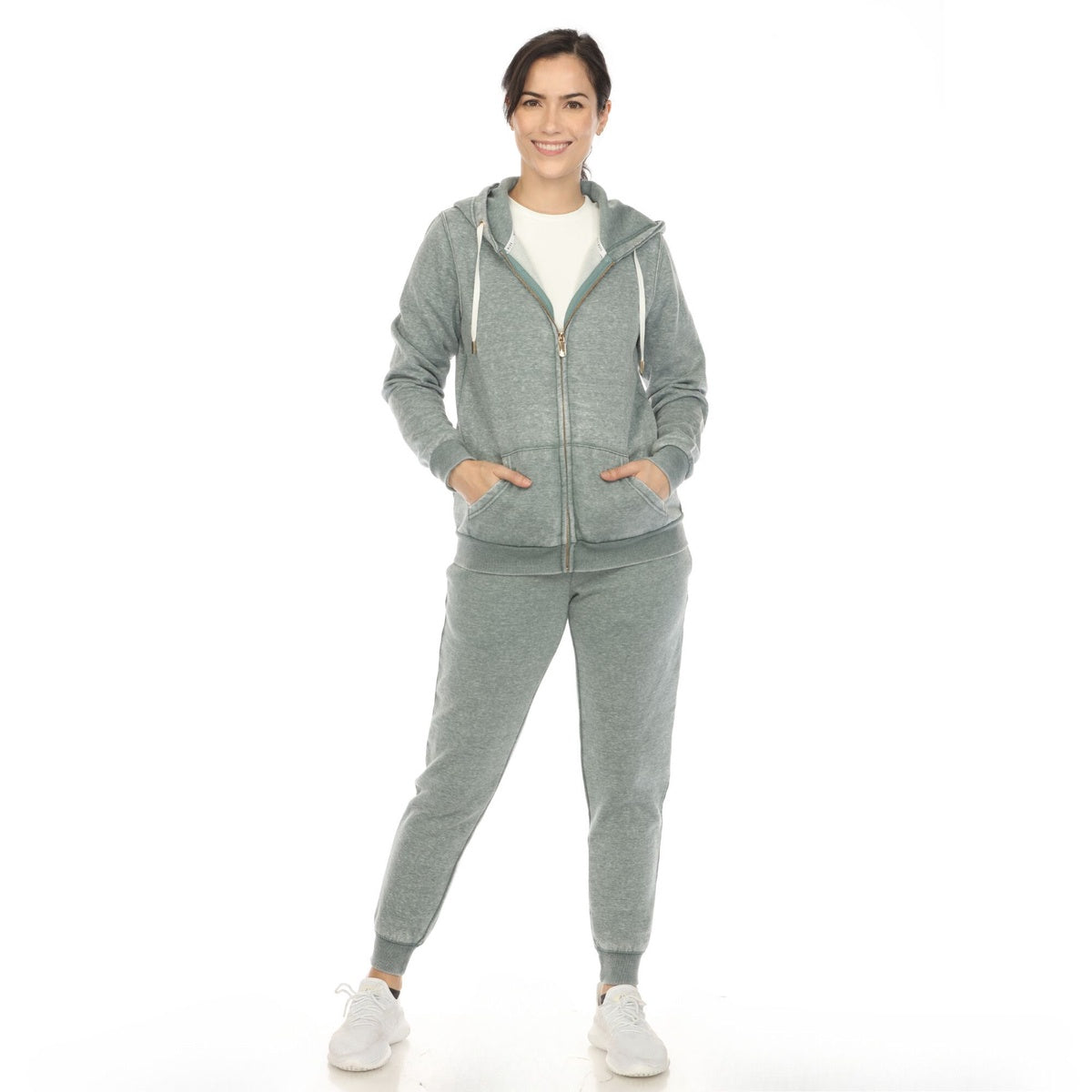  White Mark Women's Burnout Jogger Set - XL - Bonton