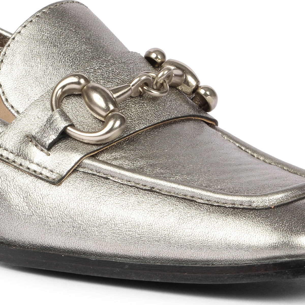  Saint G Saint G - Jacqueline Metallic Loafers Footwear - Gunmetal - Bonton