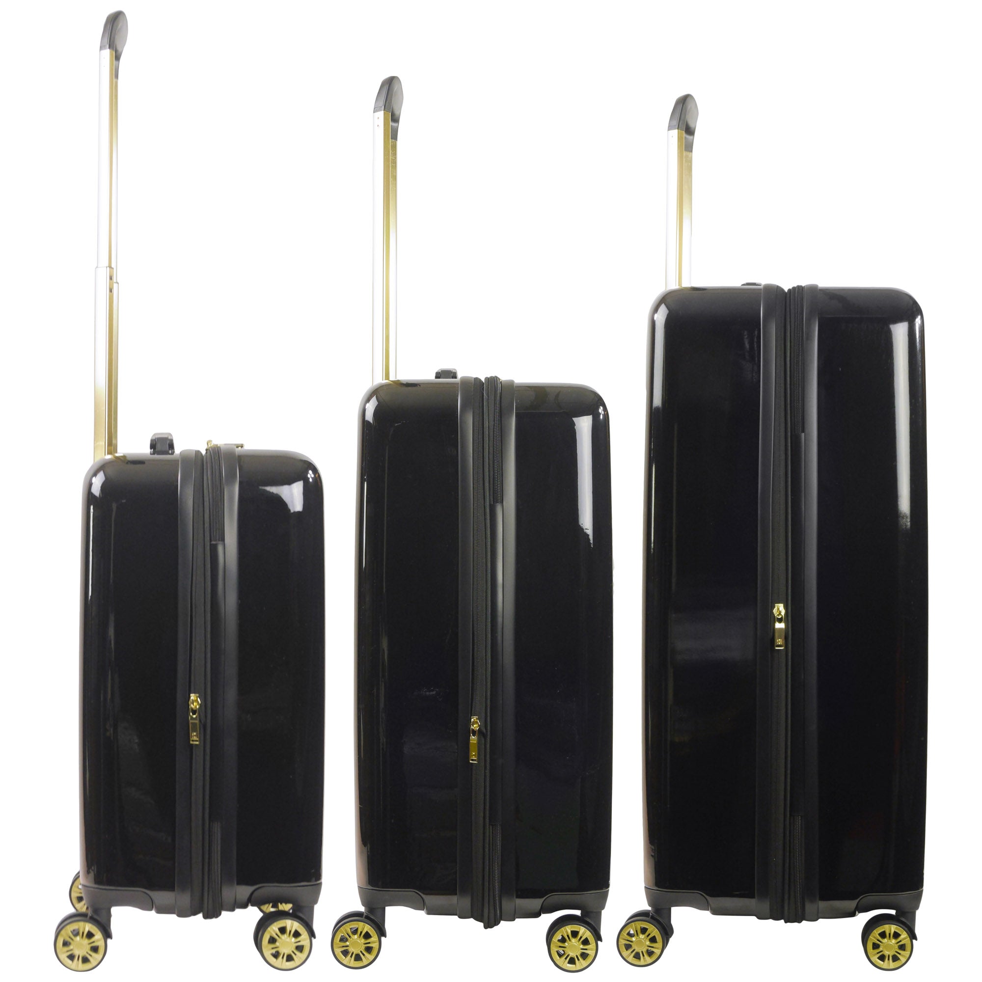  Ful Groove Hardside Spinner 3 Piece Luggage Set - Black - Bonton