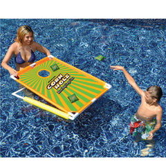 36" Orange and Green Floating Bean Bag Target Toss Swimming Pool Game