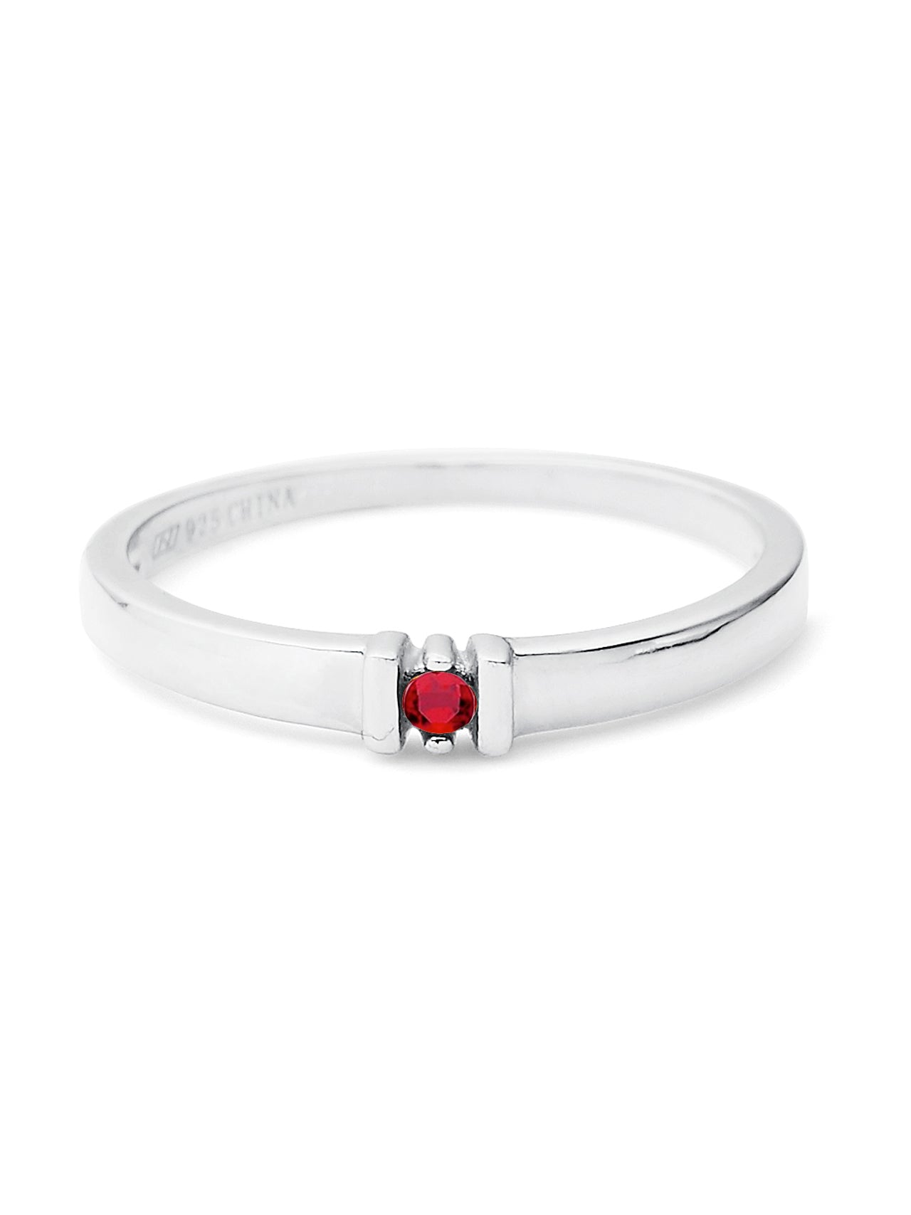  Relativity Birthstone Eternity
Silver Ring - Red-July - Bonton