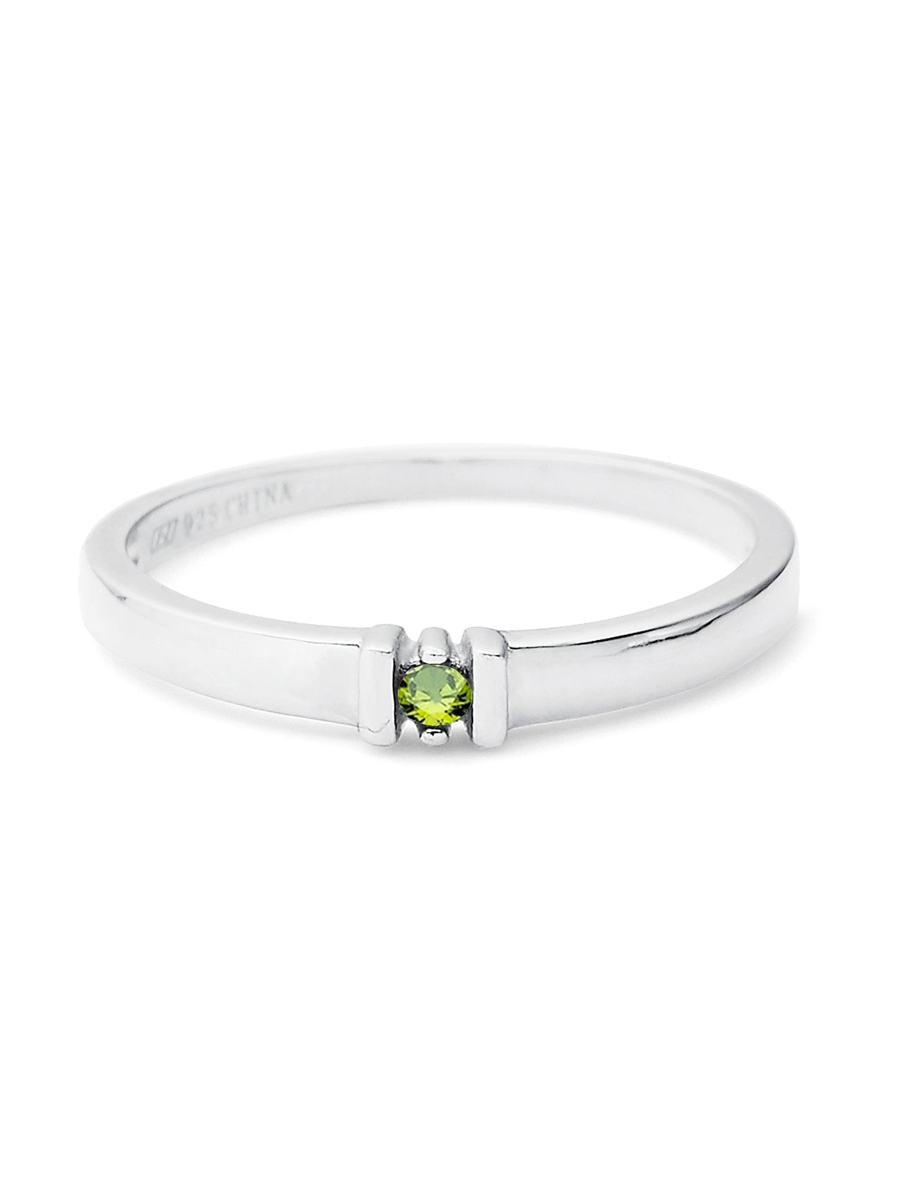  Relativity Birthstone Eternity
Silver Ring - Light Green-Aug - Bonton