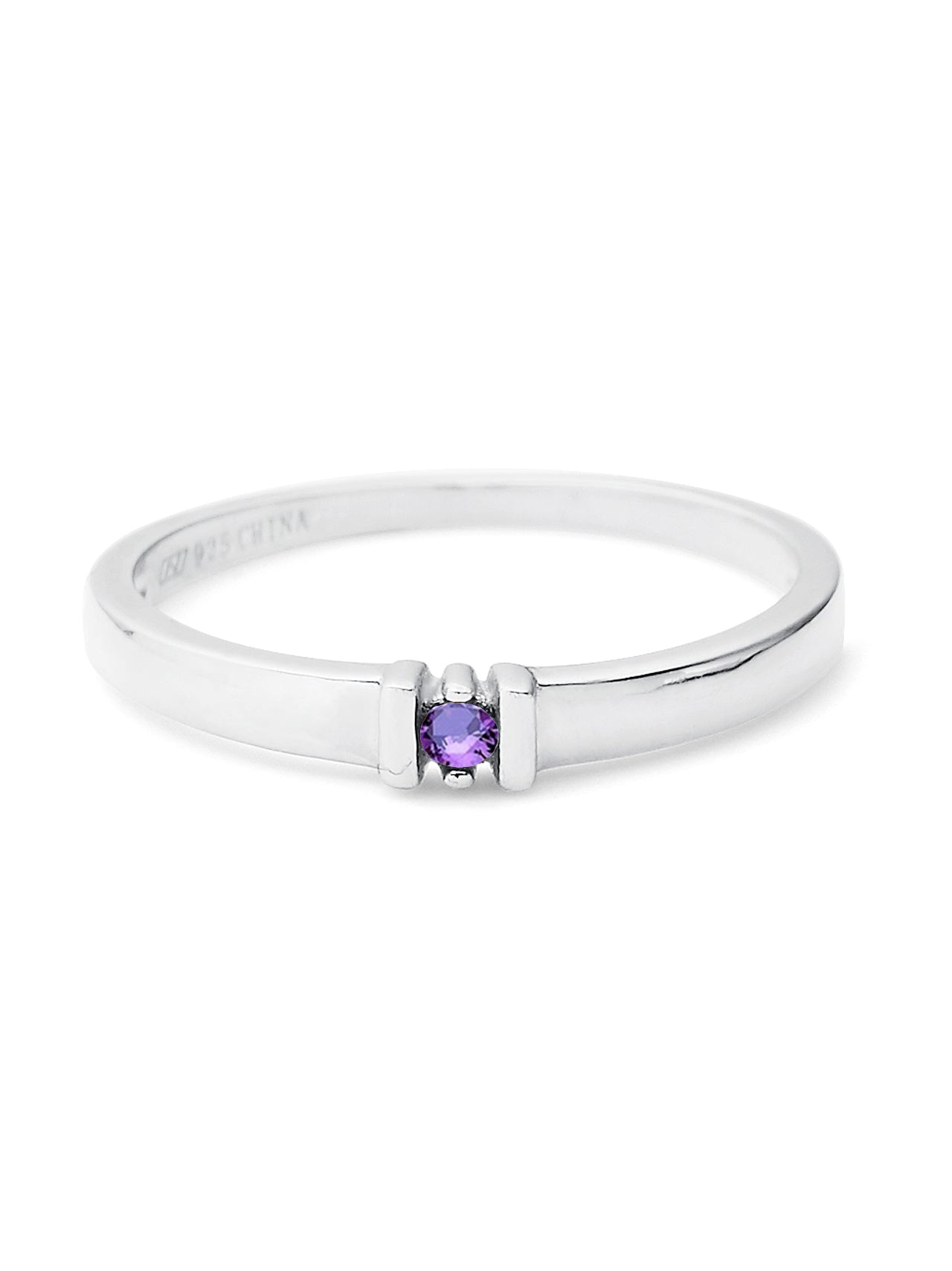  Relativity Birthstone Eternity
Silver Ring - Purple-Feb - Bonton