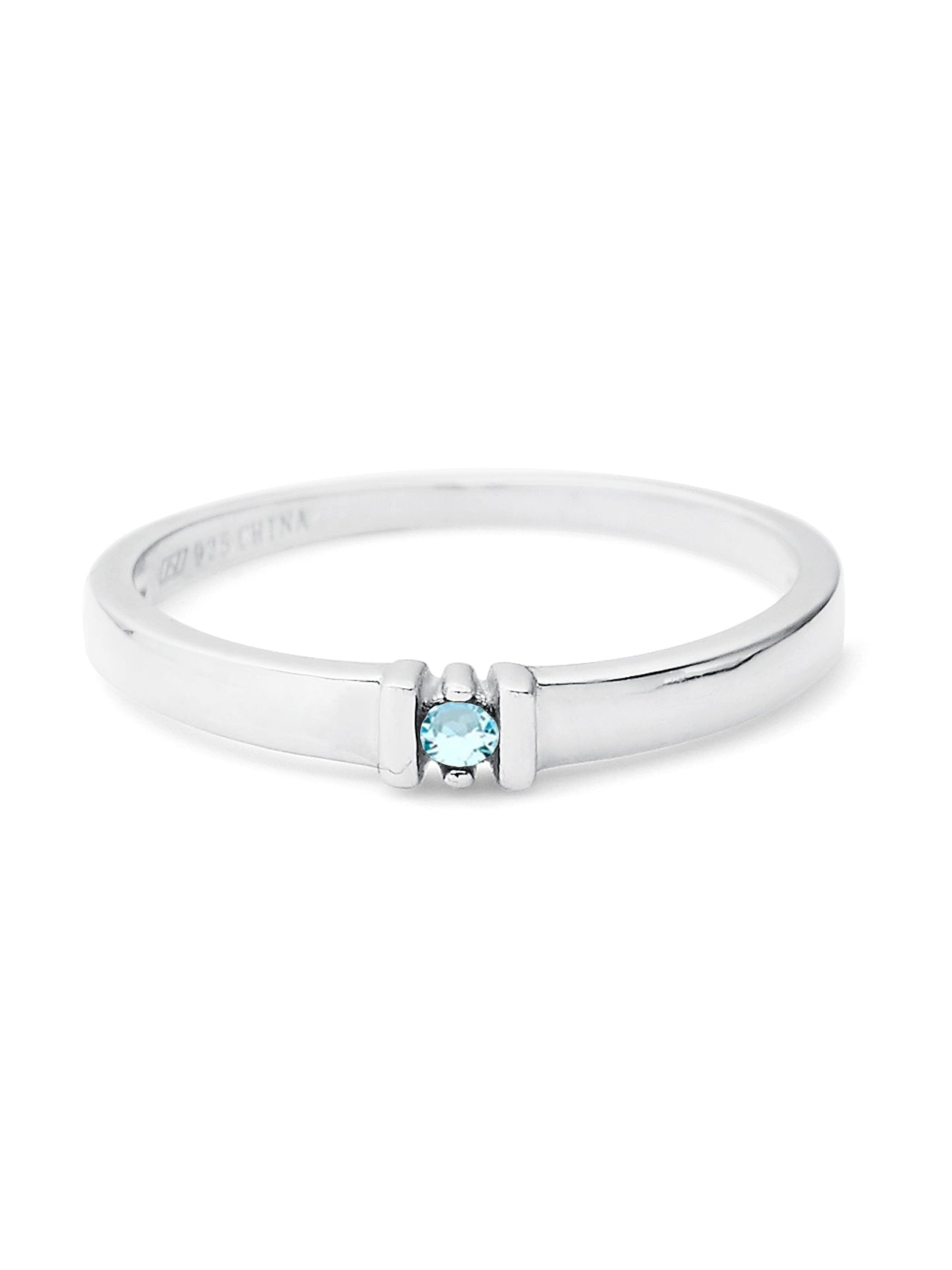  Relativity Birthstone Eternity
Silver Ring - Light Blue-Mar - Bonton