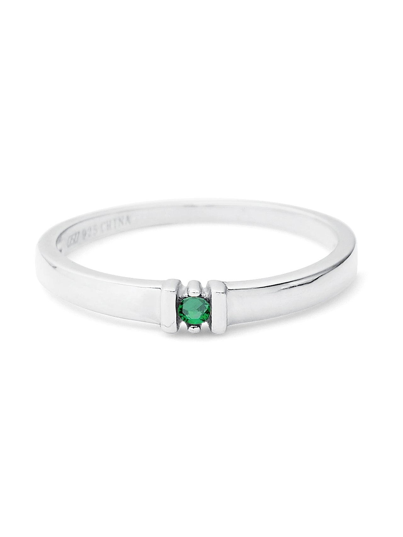  Relativity Birthstone Eternity
Silver Ring - Green-May - Bonton