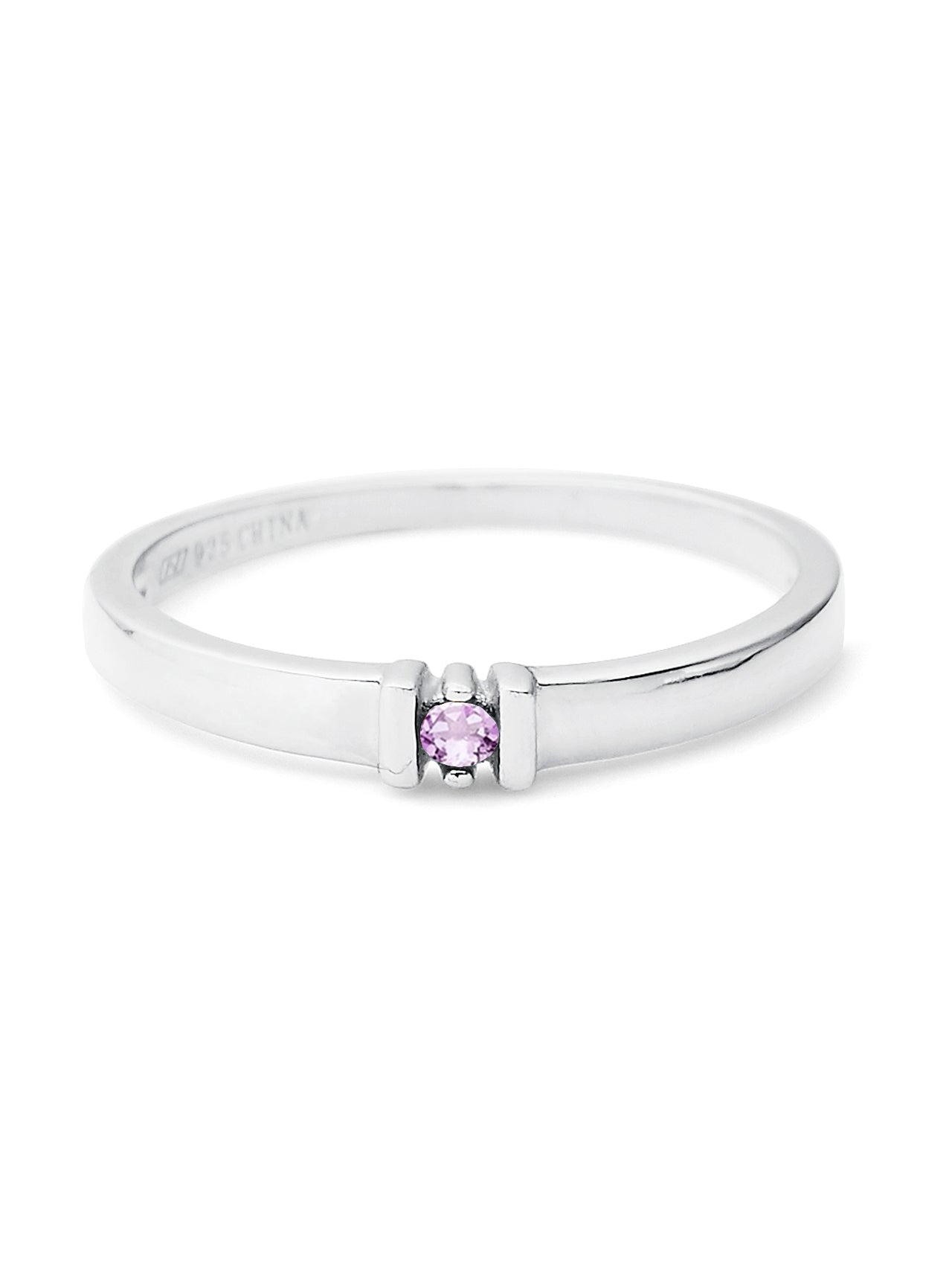  Relativity Birthstone Eternity
Silver Ring - Violet-June - Bonton