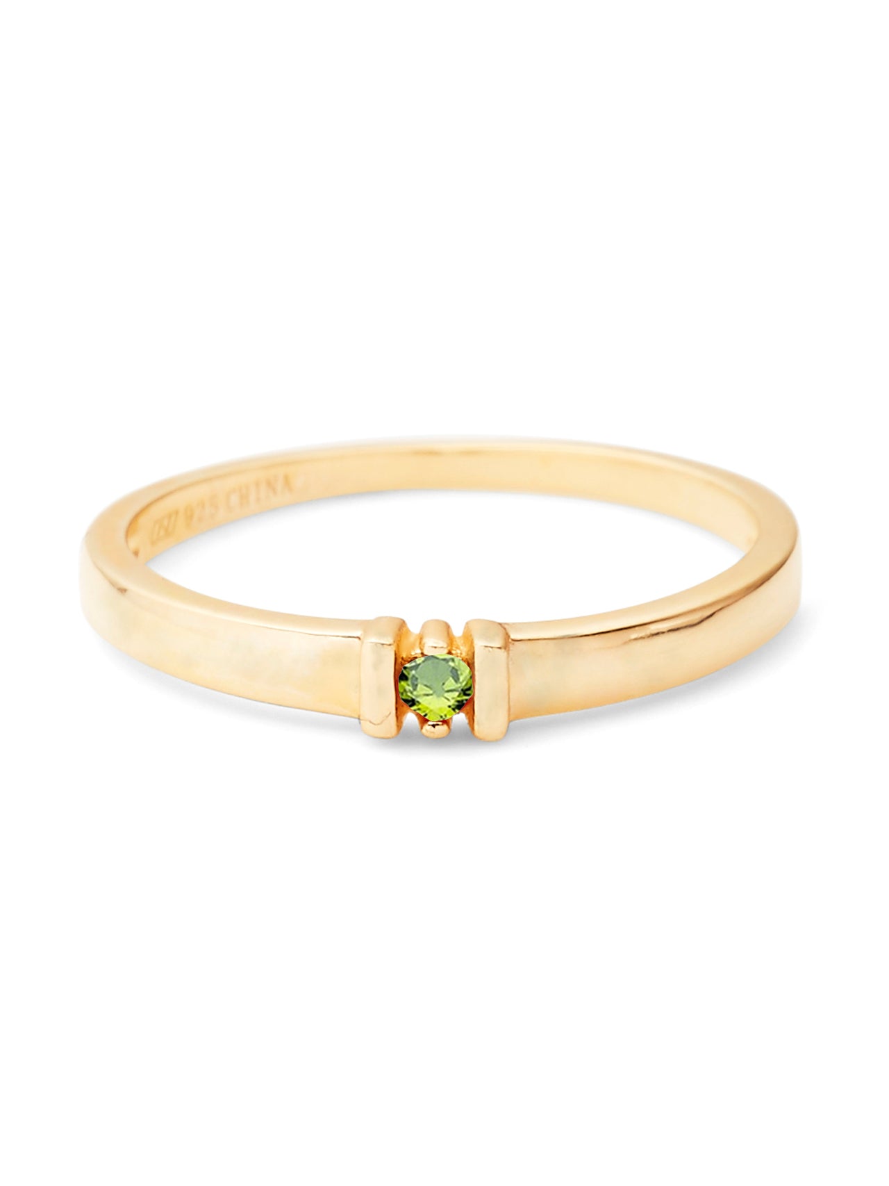  Relativity Gold Birthstone Eternity
Ring - Light Green-Aug - Bonton