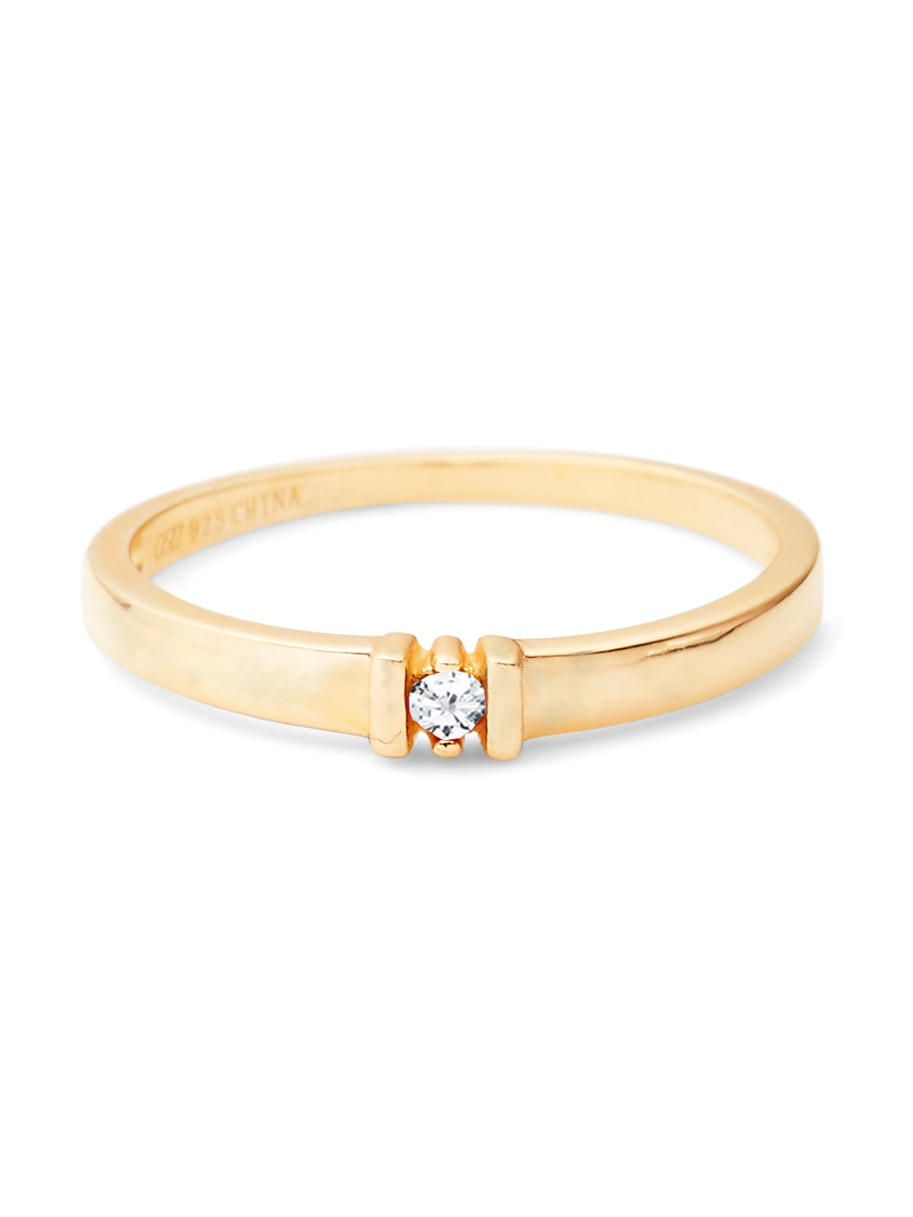  Relativity Gold Birthstone Eternity
Ring - Clear-April - Bonton