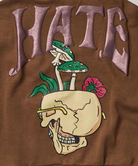 Love Hate Puff Print Hoodie - Khaki