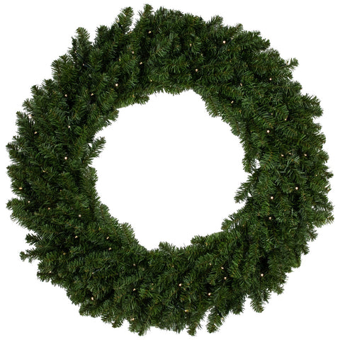 Pre-Lit B/O Canadian Pine Christmas Double Wreath - 36" - Clear LED Lights