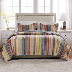 Katy Stripes Reversible Quilt Set