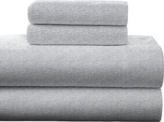 Solid & Print Flannel Sheet Sets - Heather Grey