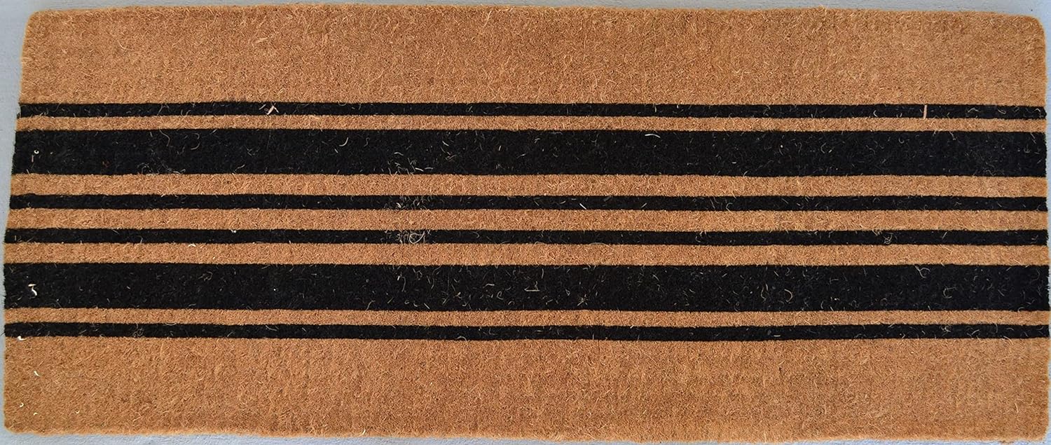  Imports Decor Black & Natural Stripes Doormat - N/A - Bonton