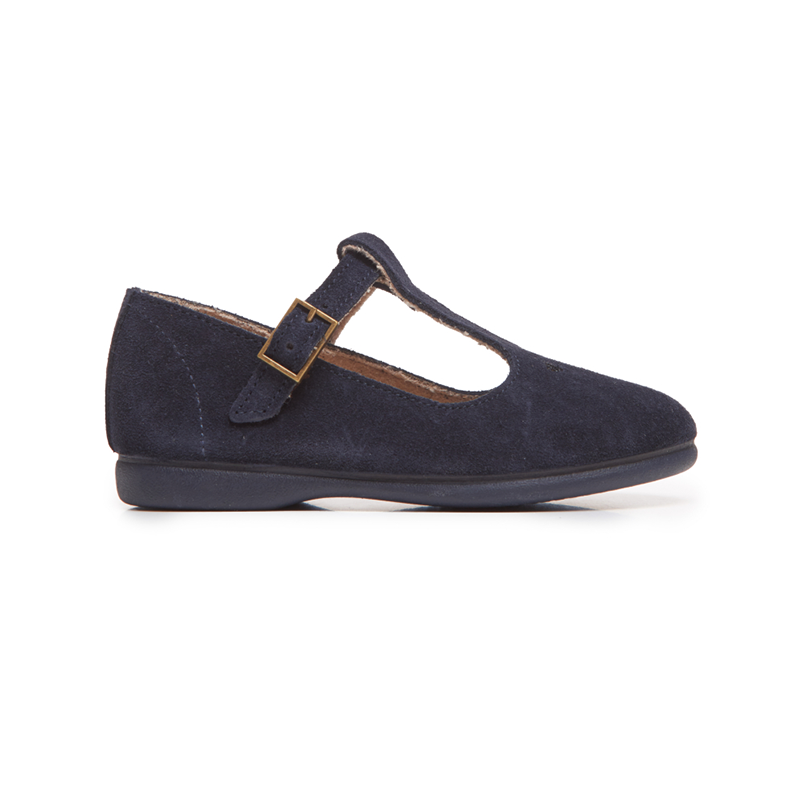  Childrenchic Suede Spectator T-band Shoes in Navy - Navy - Bonton