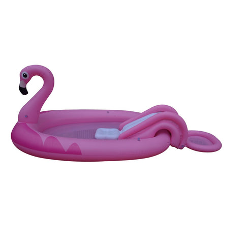 83" Inflatable Pink Flamingo Kiddie Pool With Sprayer