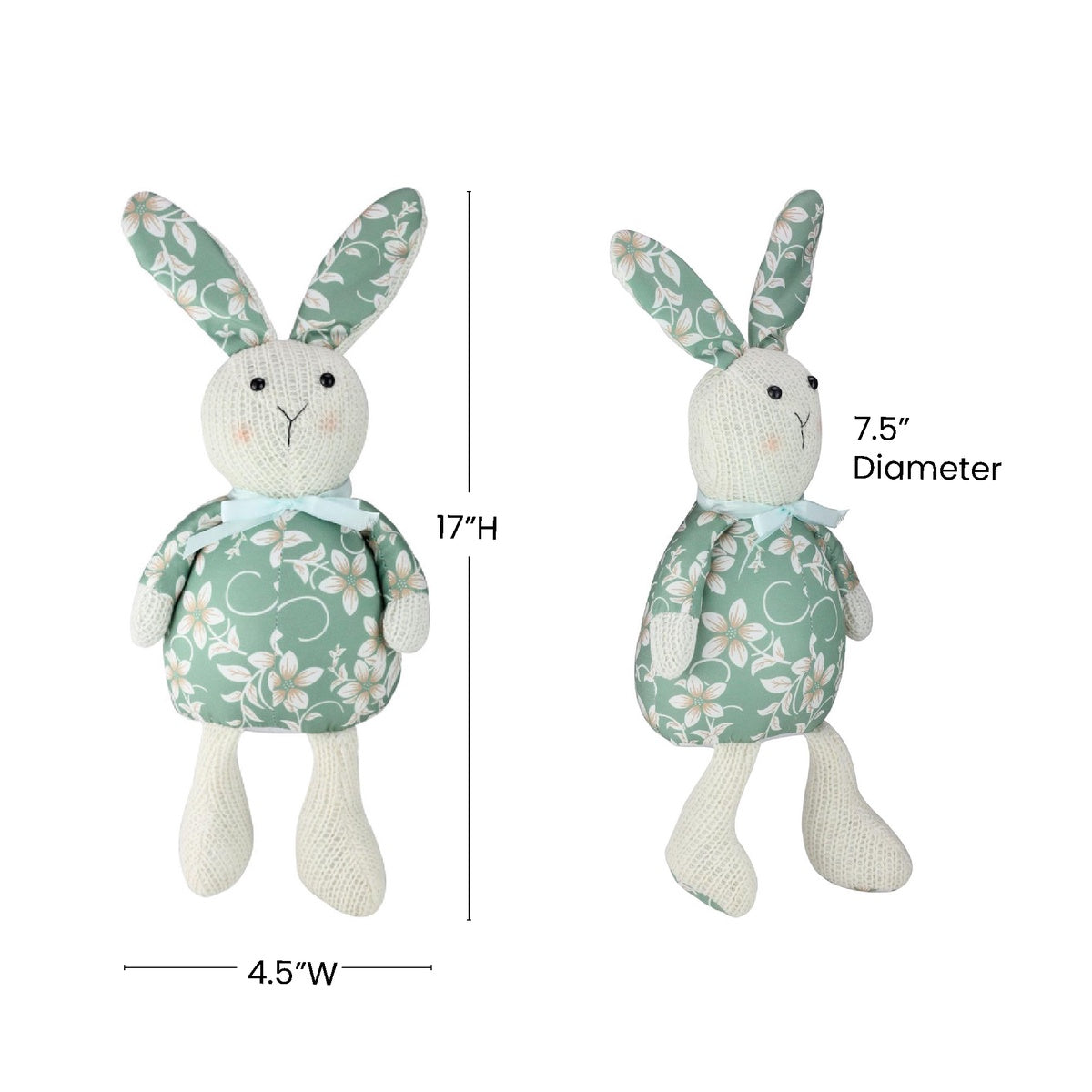  Northlight Floral Knitted Easter Bunny Rabbit Spring Figure - 17