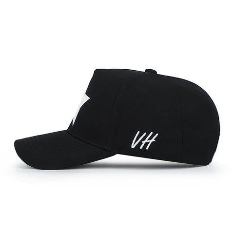 Vintage Havana Trucker Hat for Women  – Black Adjustable Cap – Pearl Star