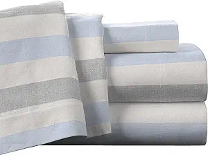  Pointehaven Solid & Print Flannel Sheet Sets - Savannah - Savannah - Bonton