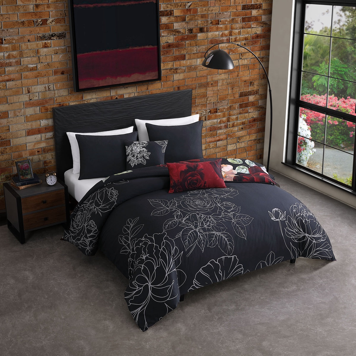  Bebejan® Bebejan Moody Painting 5 Piece Reversible Comforter Set - QUEEN - Bonton