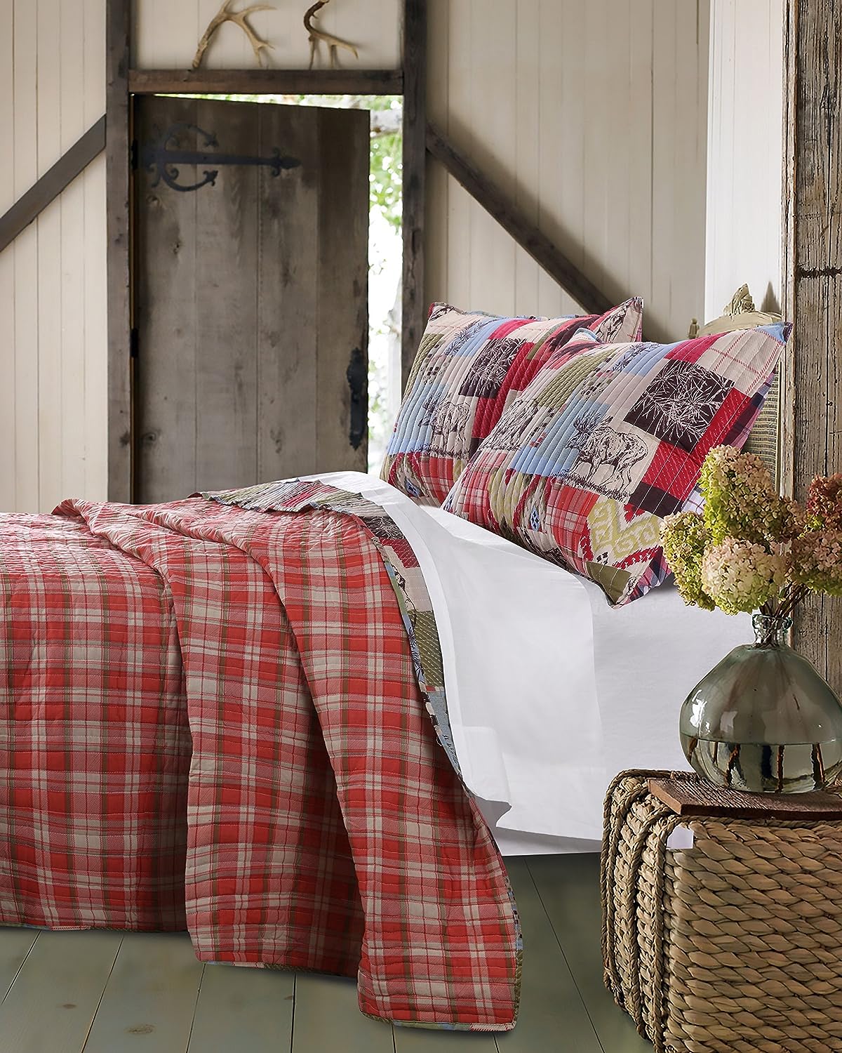  Greenland Home Fashions Rustic Lodge Great Outdoors Quilt Set - Multi - Bonton