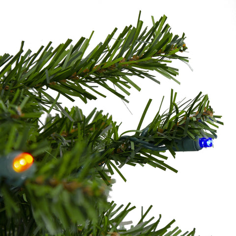 Pre-Lit LED Medium Canadian Pine Artificial Christmas Tree - 5' - Multicolor Lights