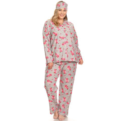 Plus Size Three-Piece Pajama Set