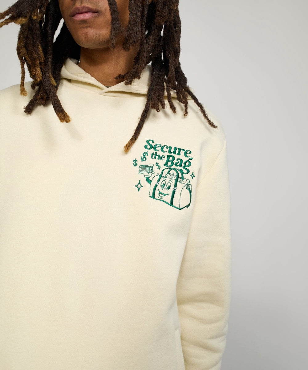  Reason Clothing Secure the Bag Heavy Weight Embroidered Hoodie - Bone - BONE - Bonton