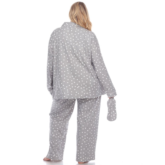 Plus Size Three-Piece Pajama Set