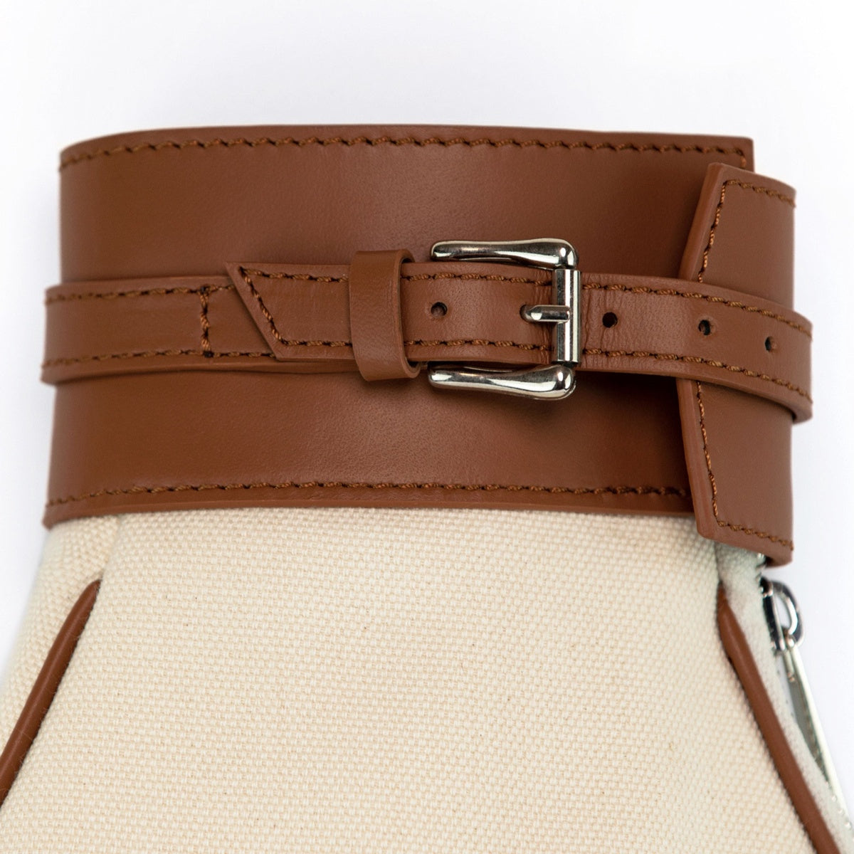  Jurgi Tennis Backpack - Beige Canvas & Leather - Beige - Bonton