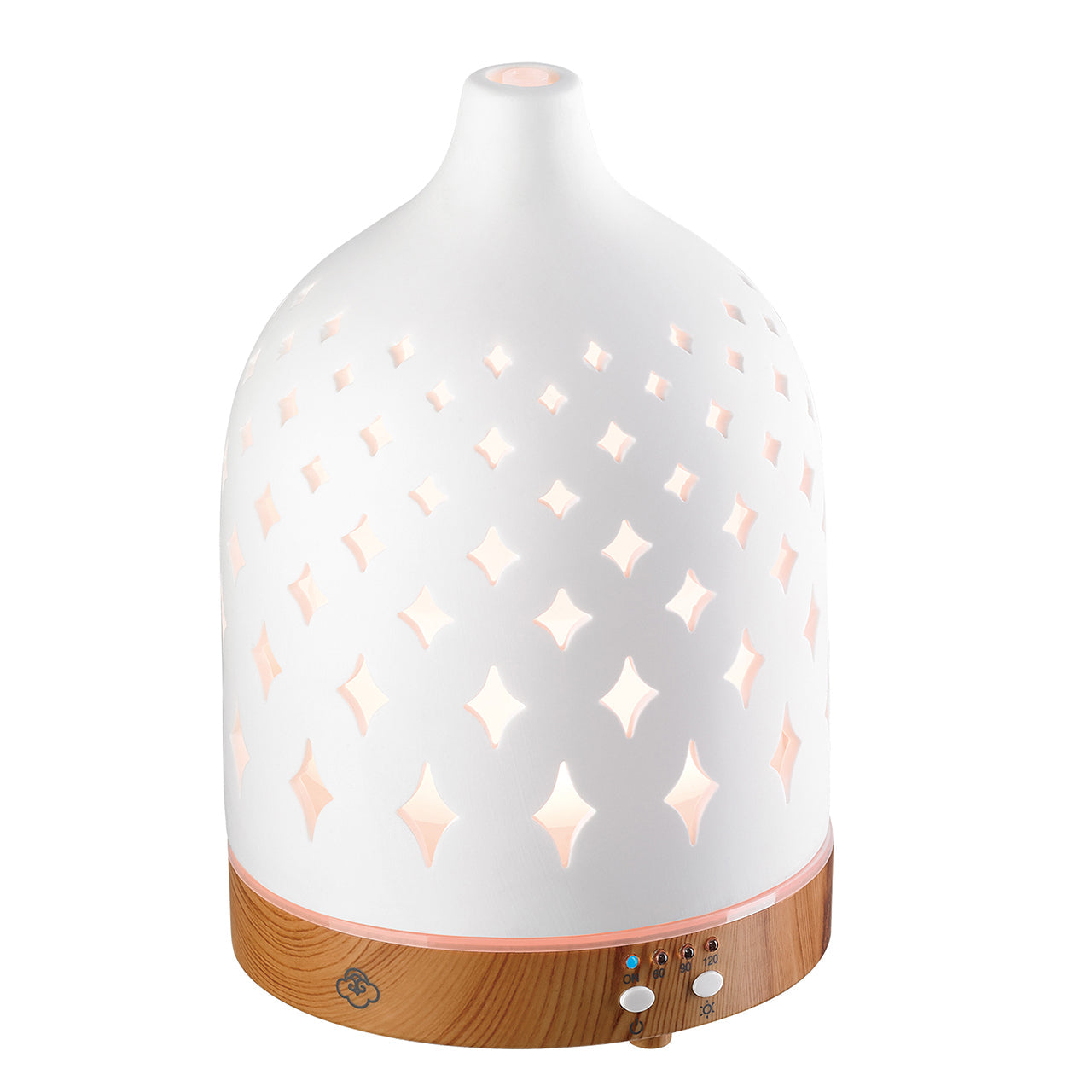  Serene House Supernova White Ceramic Ultrasonic Diffuser - White - Bonton