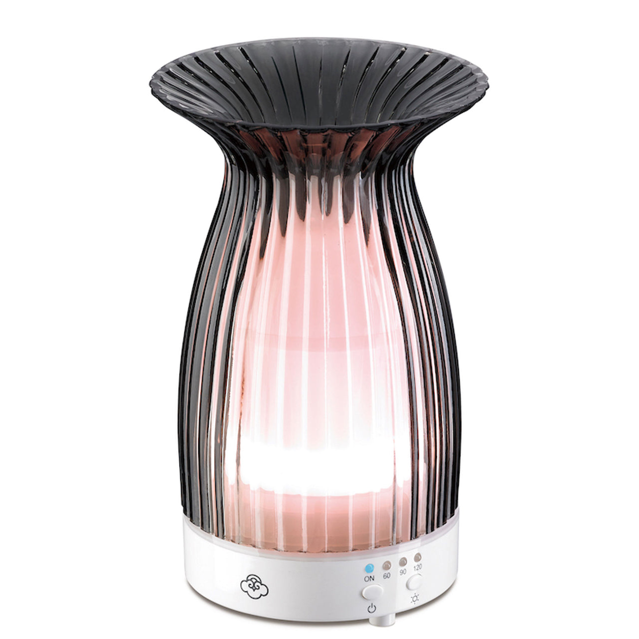  Serene House Blossom Grey Glass Ultrasonic Diffuser - Grey - Bonton