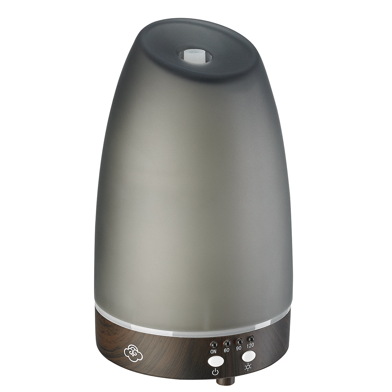  Serene House Astro Grey Glass Ultrasonic Diffuser Dark Wood Base - Grey - Bonton