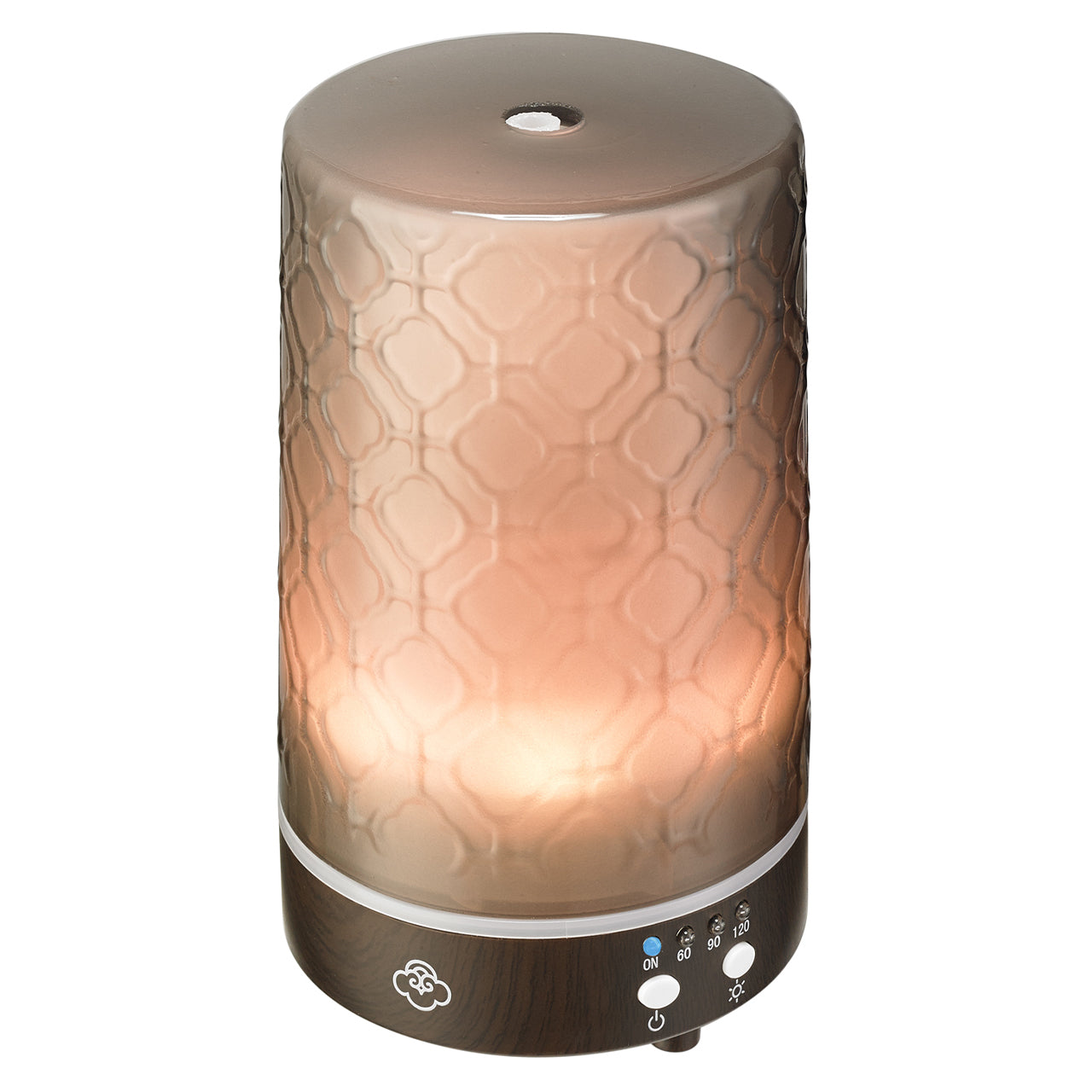  Serene House Lace Grey Glass Ultrasonic Diffuser - Grey - Bonton