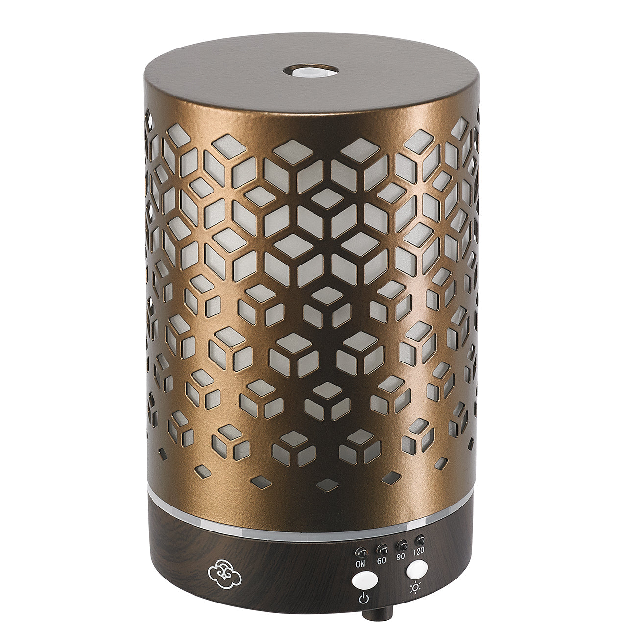  Serene House Lozenge Brown Metal Ultrasonic Diffuser - Brown - Bonton