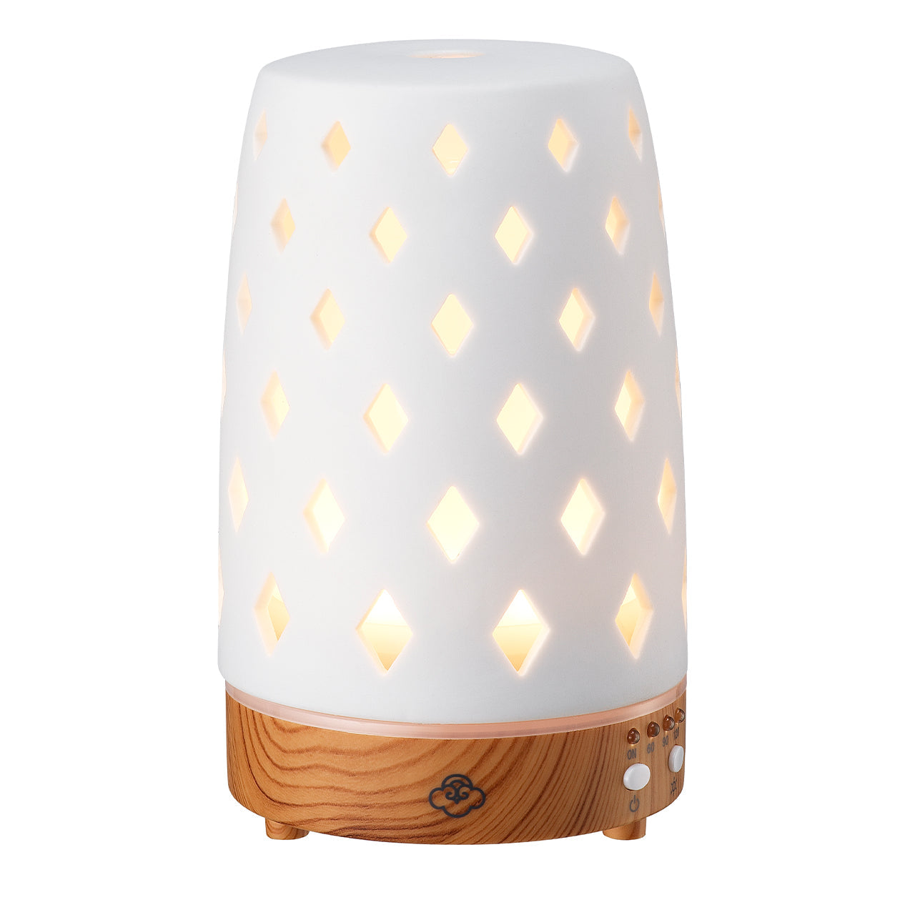  Serene House Diamond White Ceramic Ultrasonic Diffuser - White - Bonton