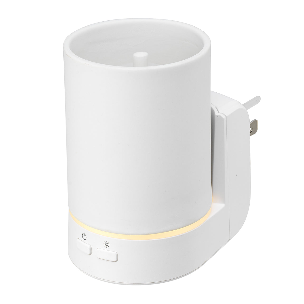  Serene House Pure White Ceramic Essential Oil Wall-Plug Diffuser - White - Bonton