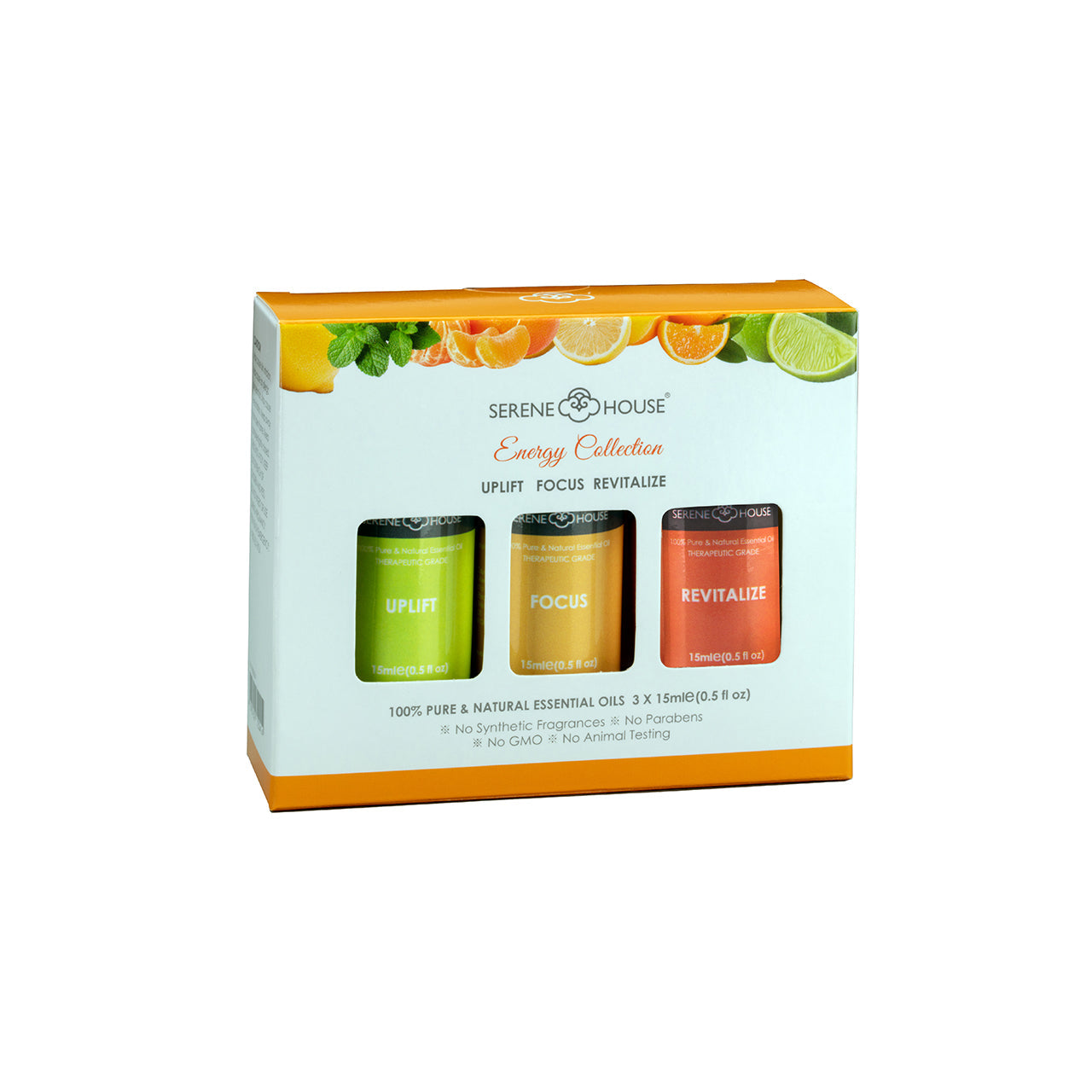  Serene House Energy Collection 100% Natural Essential Oil Gift Set - Multi - Bonton