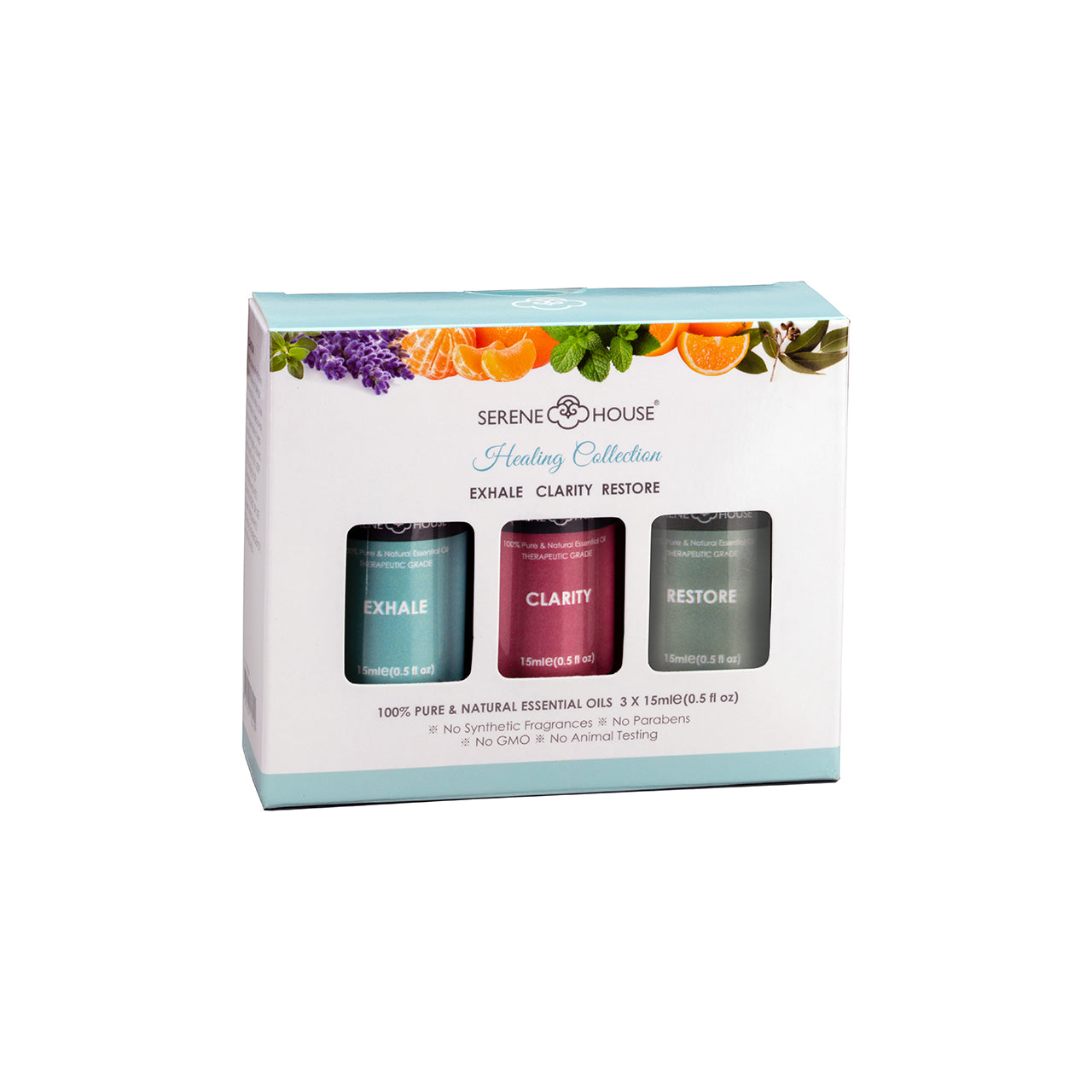  Serene House Healing Collection 100% Natural Essential Oil Gift Set - Multi - Bonton