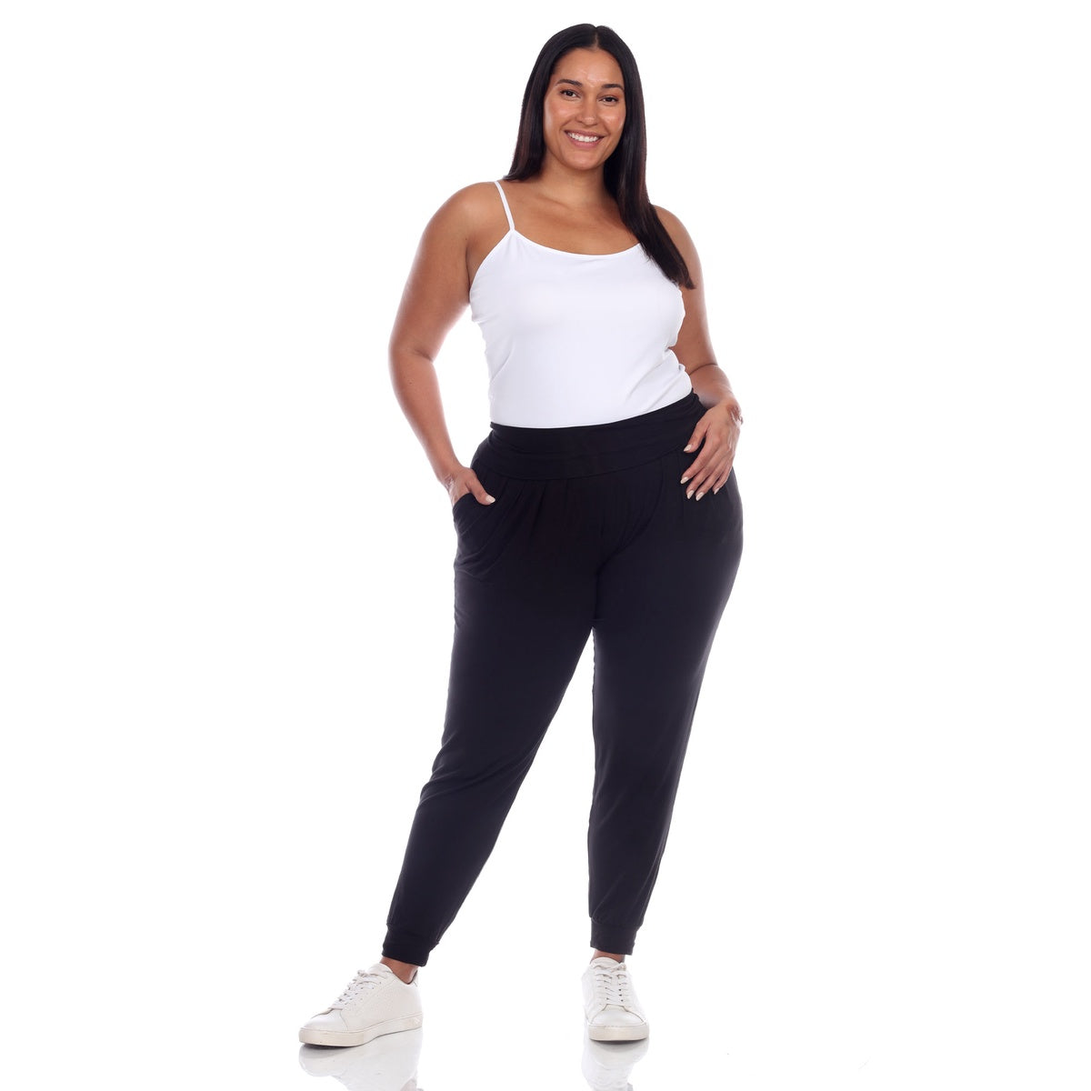  White Mark Plus Harem Pants - 1x - Bonton