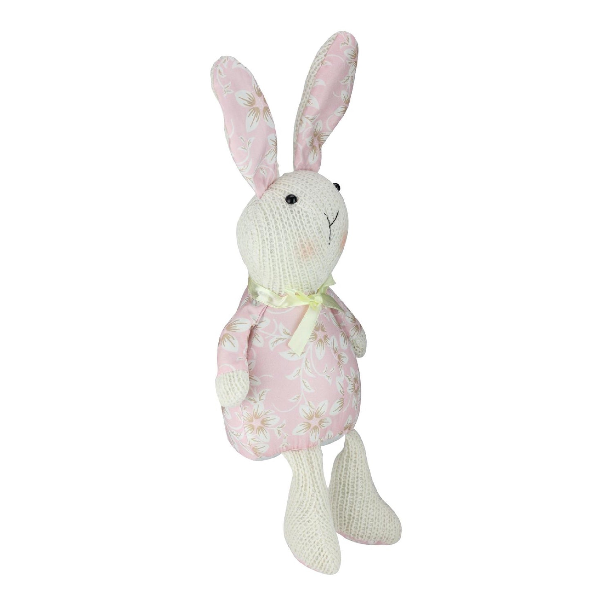  Floral Pink Easter Bunny Figure, 17